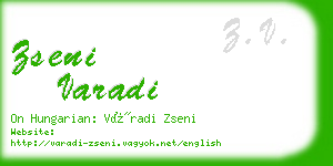 zseni varadi business card